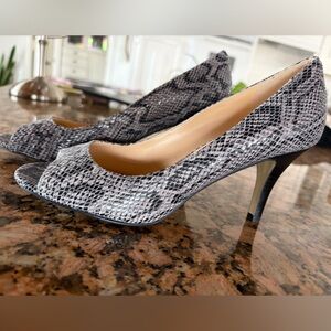 Cole Haan Air Lainey Peep Toe Pump || Faux Snakeskin